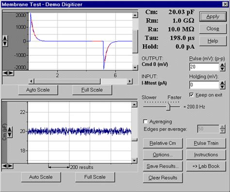 clampex seal test setup|patch clamp membrane test instructions.